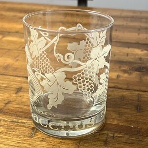 Etched Krewe of Bacchus Glass Cup